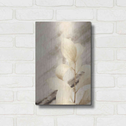 Luxe Metal Art 'Golden Leaves' by Lori Deiter, Metal Wall Art,12x16