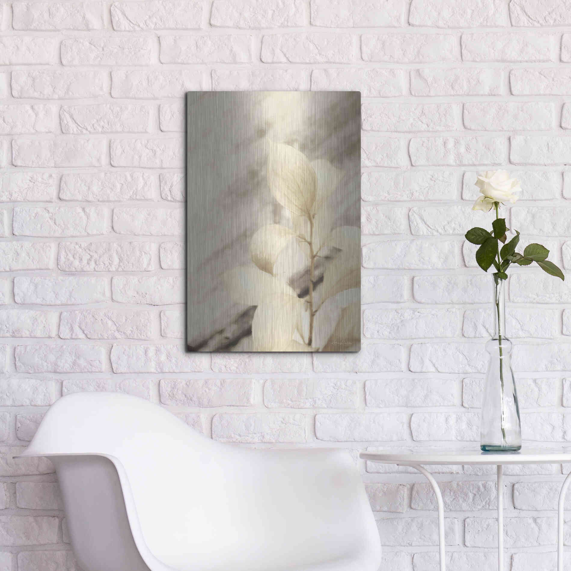 Luxe Metal Art 'Golden Leaves' by Lori Deiter, Metal Wall Art,16x24