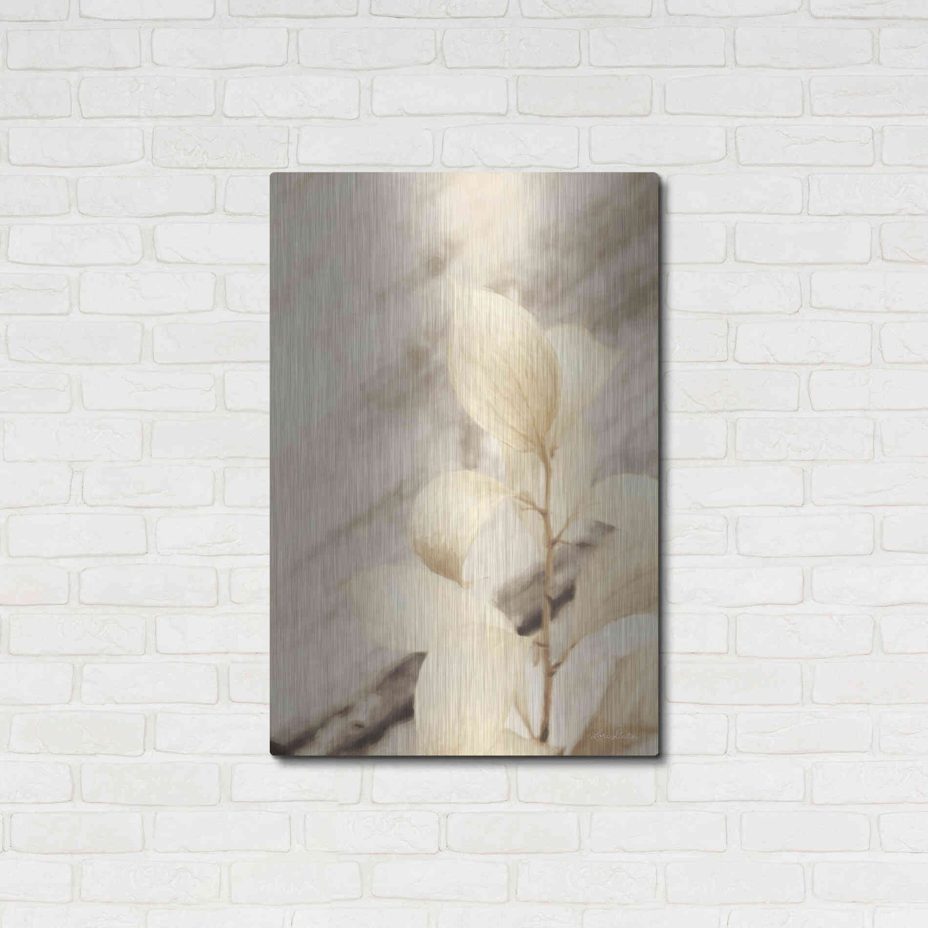 Luxe Metal Art 'Golden Leaves' by Lori Deiter, Metal Wall Art,24x36