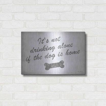 Luxe Metal Art 'Drinking Alone' by Lori Deiter, Metal Wall Art,24x16