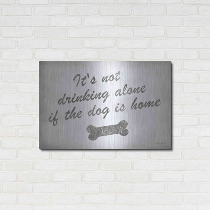 Luxe Metal Art 'Drinking Alone' by Lori Deiter, Metal Wall Art,36x24