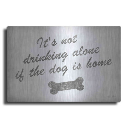 Luxe Metal Art 'Drinking Alone' by Lori Deiter, Metal Wall Art
