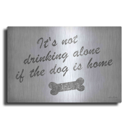 Luxe Metal Art 'Drinking Alone' by Lori Deiter, Metal Wall Art
