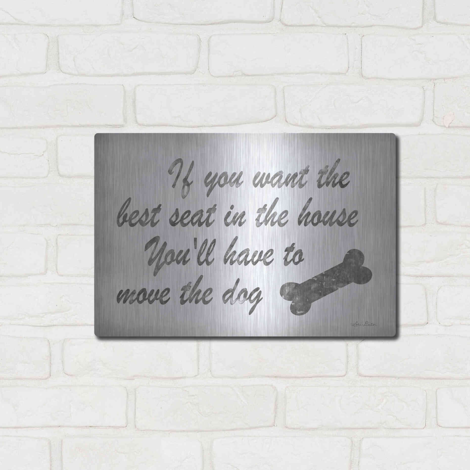 Luxe Metal Art 'The Best Seat' by Lori Deiter, Metal Wall Art,16x12