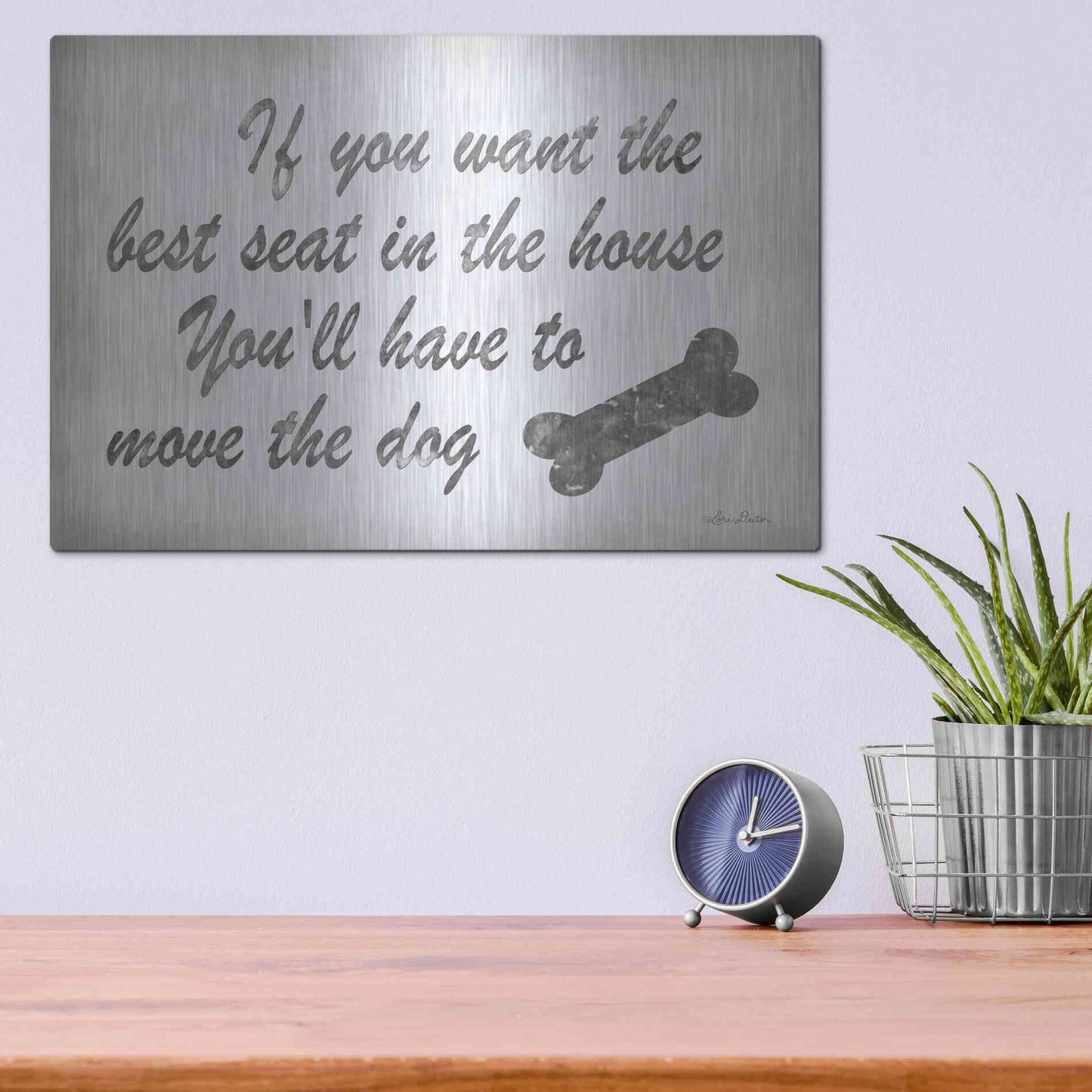 Luxe Metal Art 'The Best Seat' by Lori Deiter, Metal Wall Art,16x12