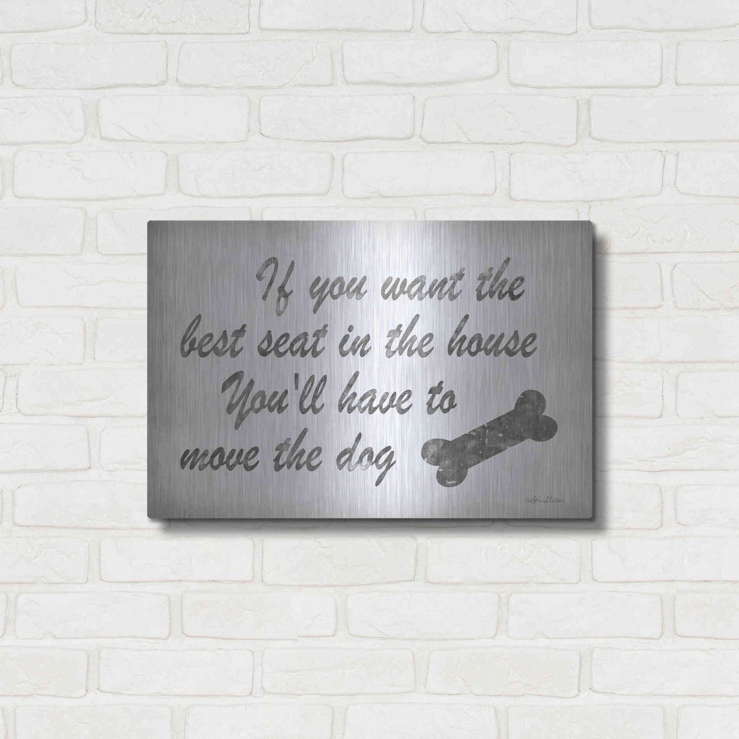 Luxe Metal Art 'The Best Seat' by Lori Deiter, Metal Wall Art,24x16