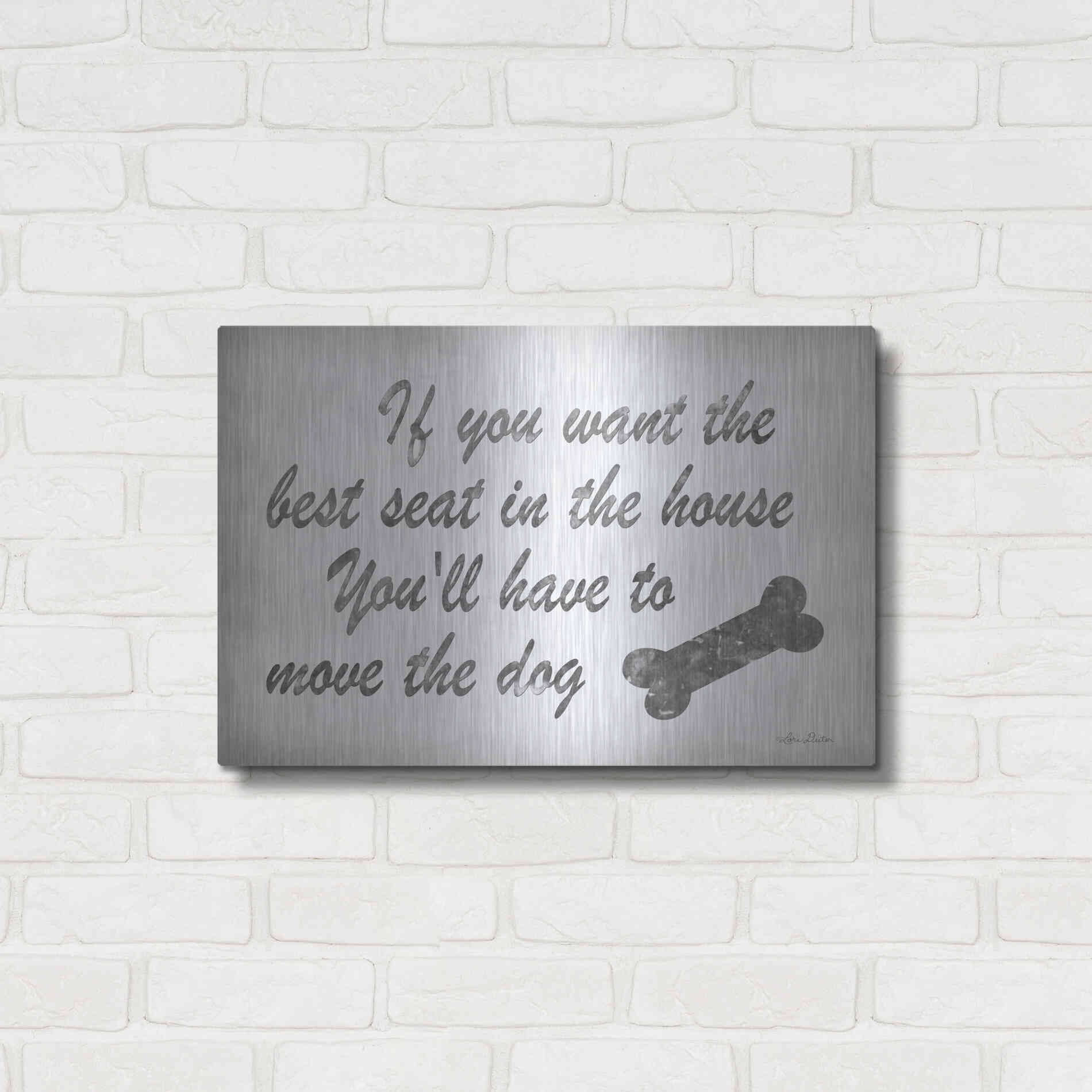 Luxe Metal Art 'The Best Seat' by Lori Deiter, Metal Wall Art,24x16