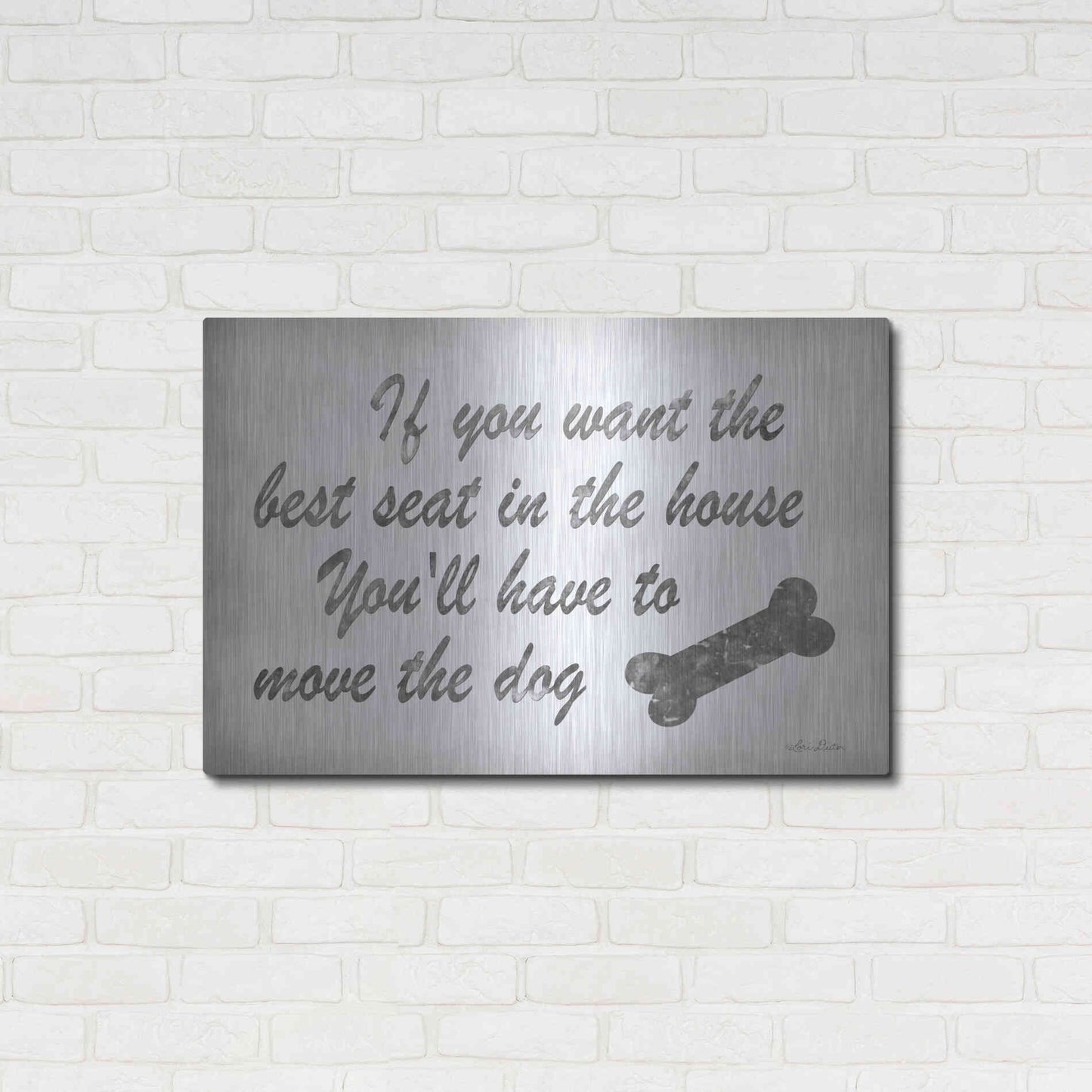 Luxe Metal Art 'The Best Seat' by Lori Deiter, Metal Wall Art,36x24