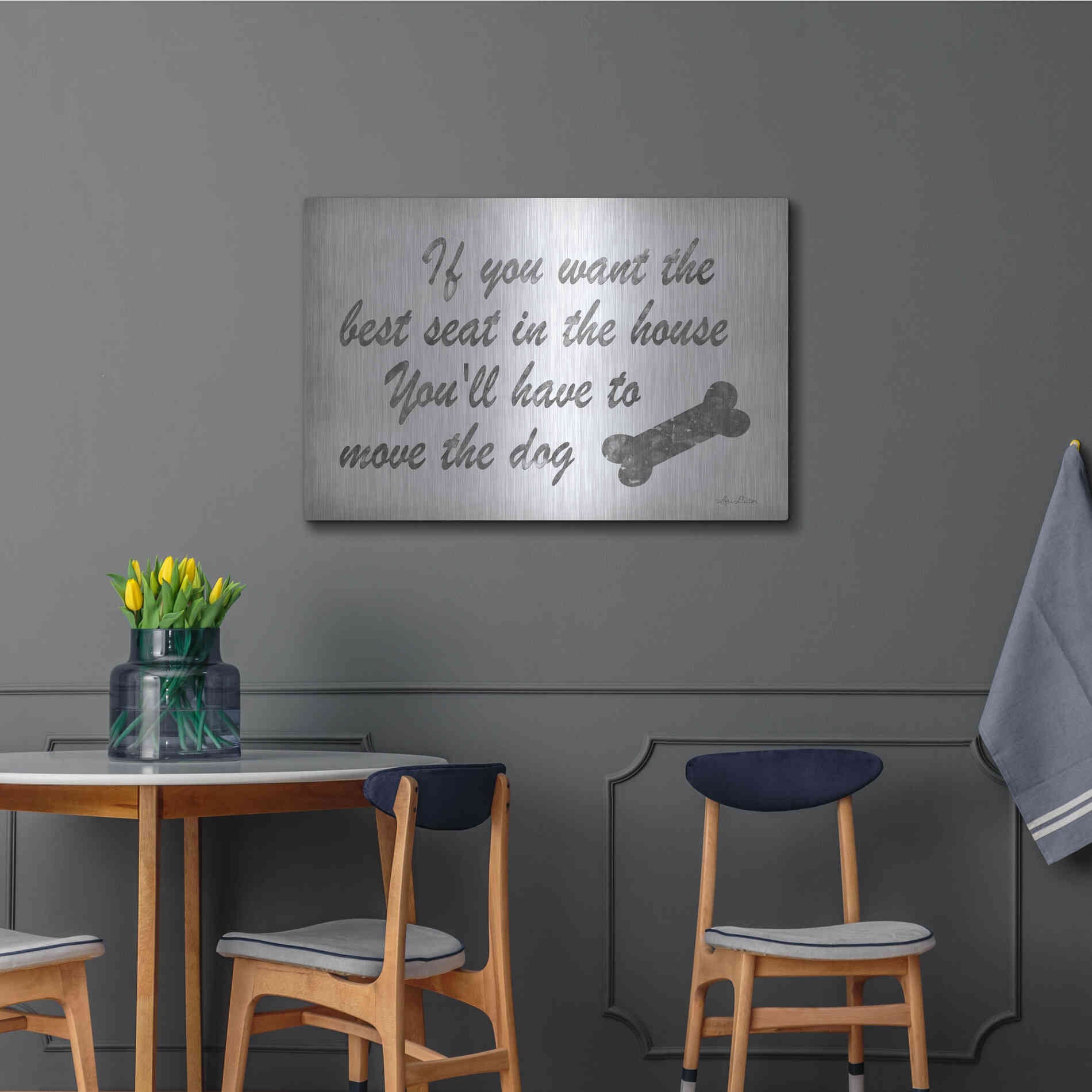 Luxe Metal Art 'The Best Seat' by Lori Deiter, Metal Wall Art,36x24
