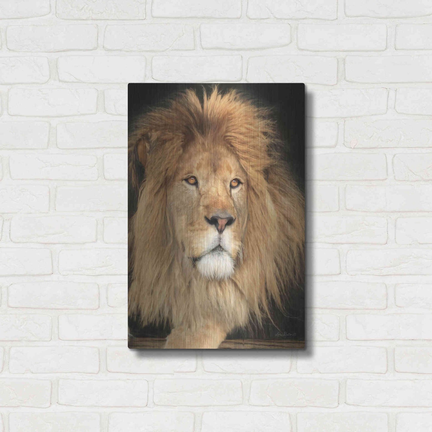 Luxe Metal Art 'King of the Jungle' by Lori Deiter, Metal Wall Art,16x24