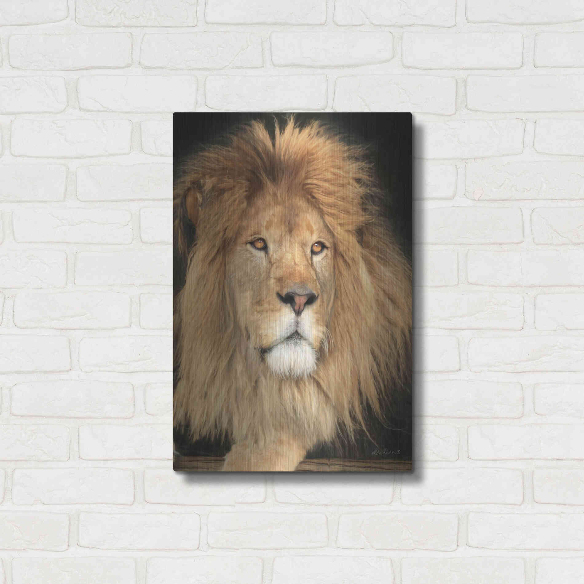 Luxe Metal Art 'King of the Jungle' by Lori Deiter, Metal Wall Art,16x24