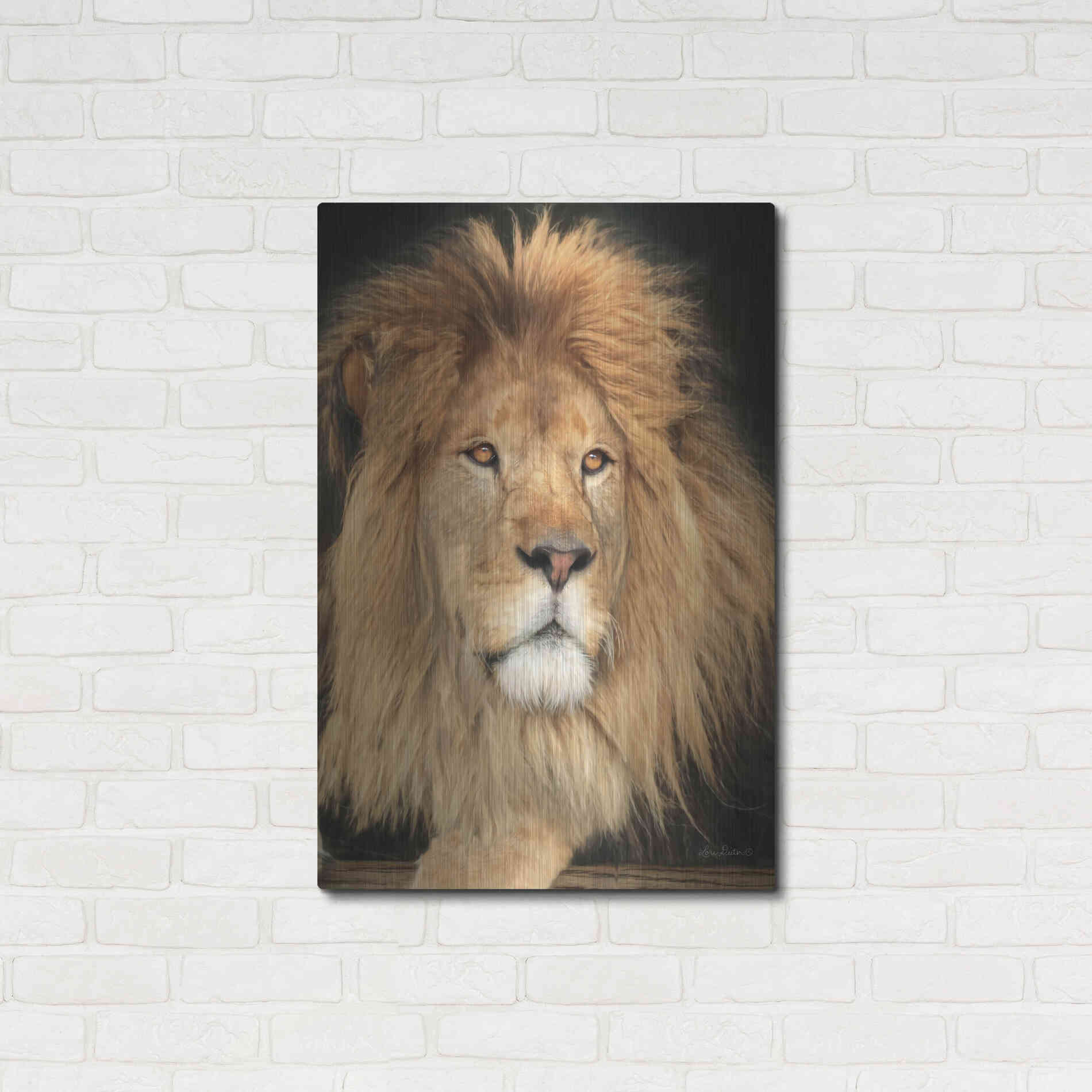 Luxe Metal Art 'King of the Jungle' by Lori Deiter, Metal Wall Art,24x36