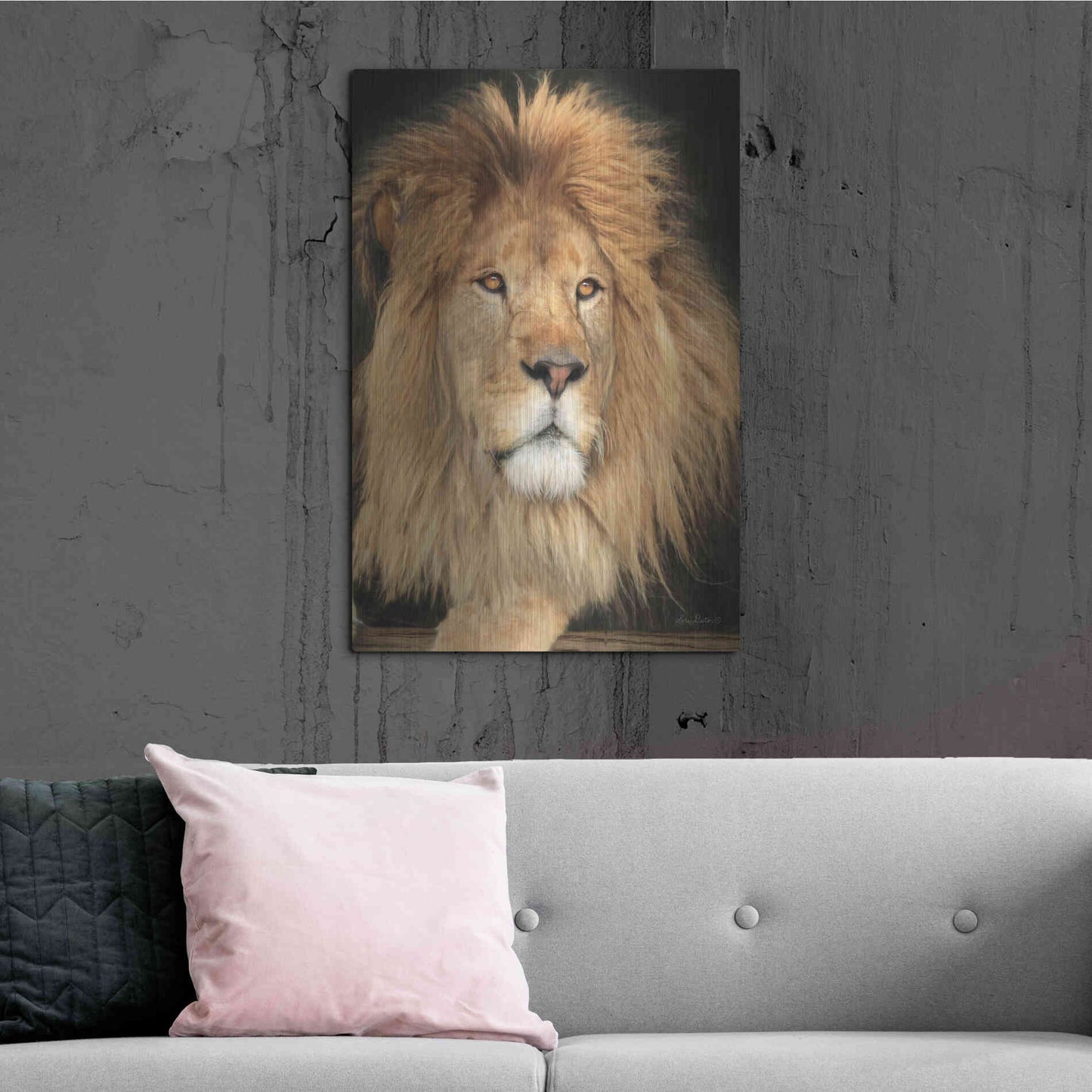 Luxe Metal Art 'King of the Jungle' by Lori Deiter, Metal Wall Art,24x36
