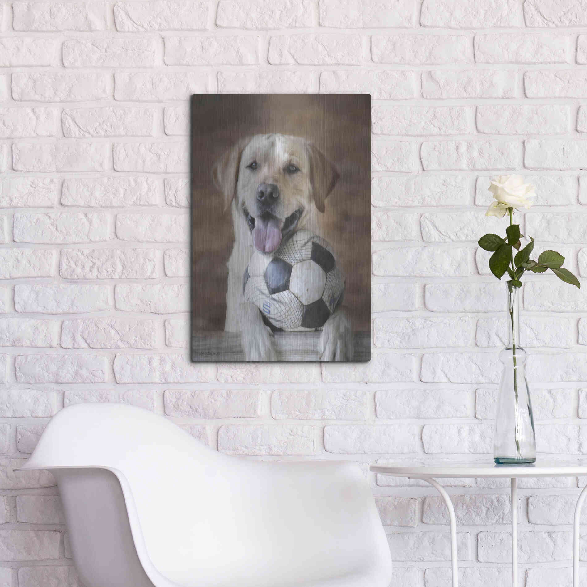 Luxe Metal Art 'Playtime' by Lori Deiter, Metal Wall Art,16x24