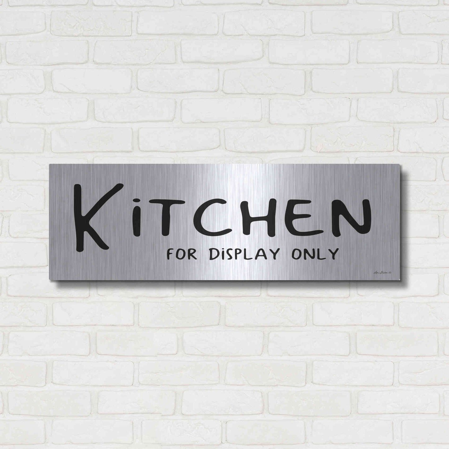 Luxe Metal Art 'Kitchen for Display Only' by Lori Deiter, Metal Wall Art,36x12