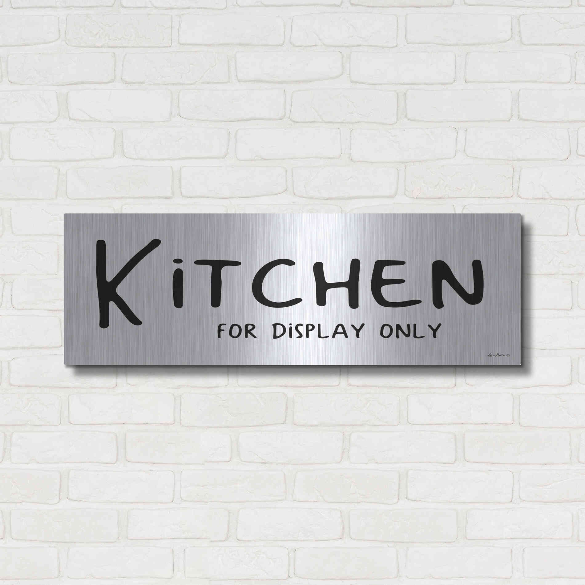 Luxe Metal Art 'Kitchen for Display Only' by Lori Deiter, Metal Wall Art,36x12