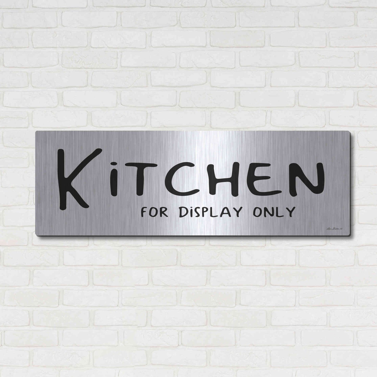 Luxe Metal Art 'Kitchen for Display Only' by Lori Deiter, Metal Wall Art,48x16