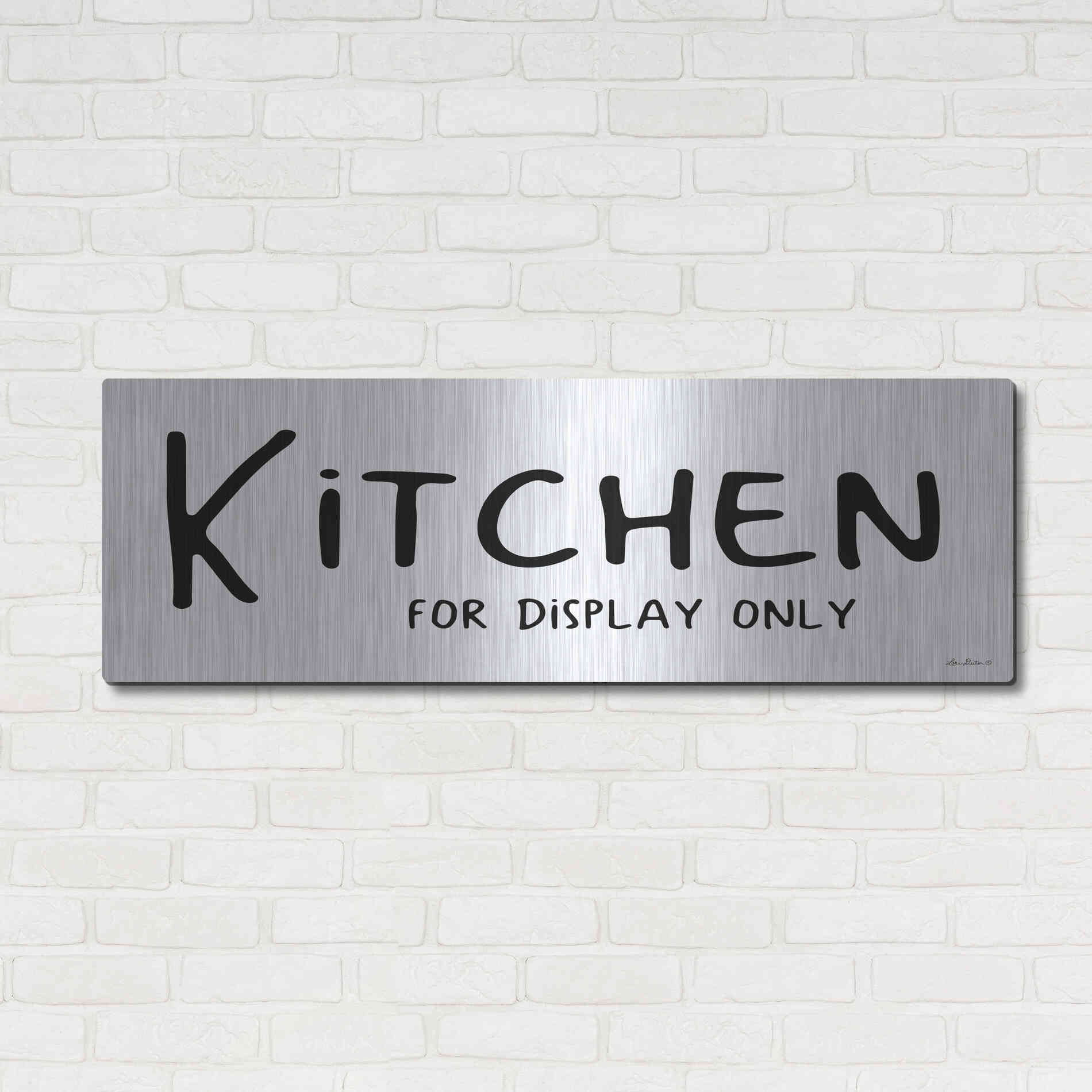 Luxe Metal Art 'Kitchen for Display Only' by Lori Deiter, Metal Wall Art,48x16