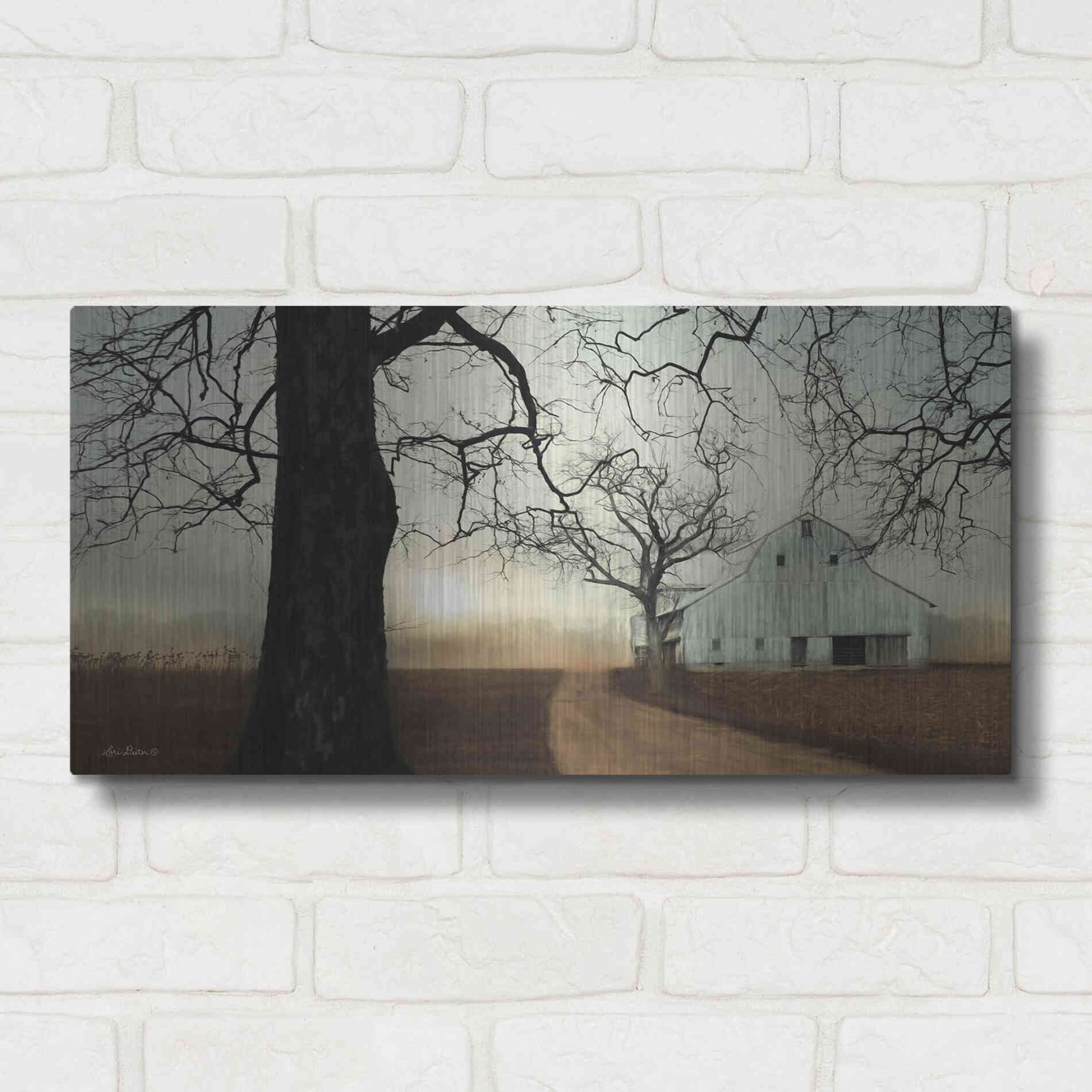 Luxe Metal Art 'Millersburg Sunrise' by Lori Deiter, Metal Wall Art,24x12