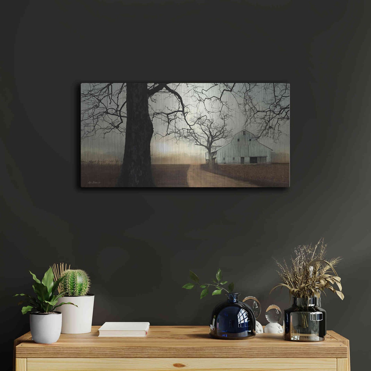 Luxe Metal Art 'Millersburg Sunrise' by Lori Deiter, Metal Wall Art,24x12