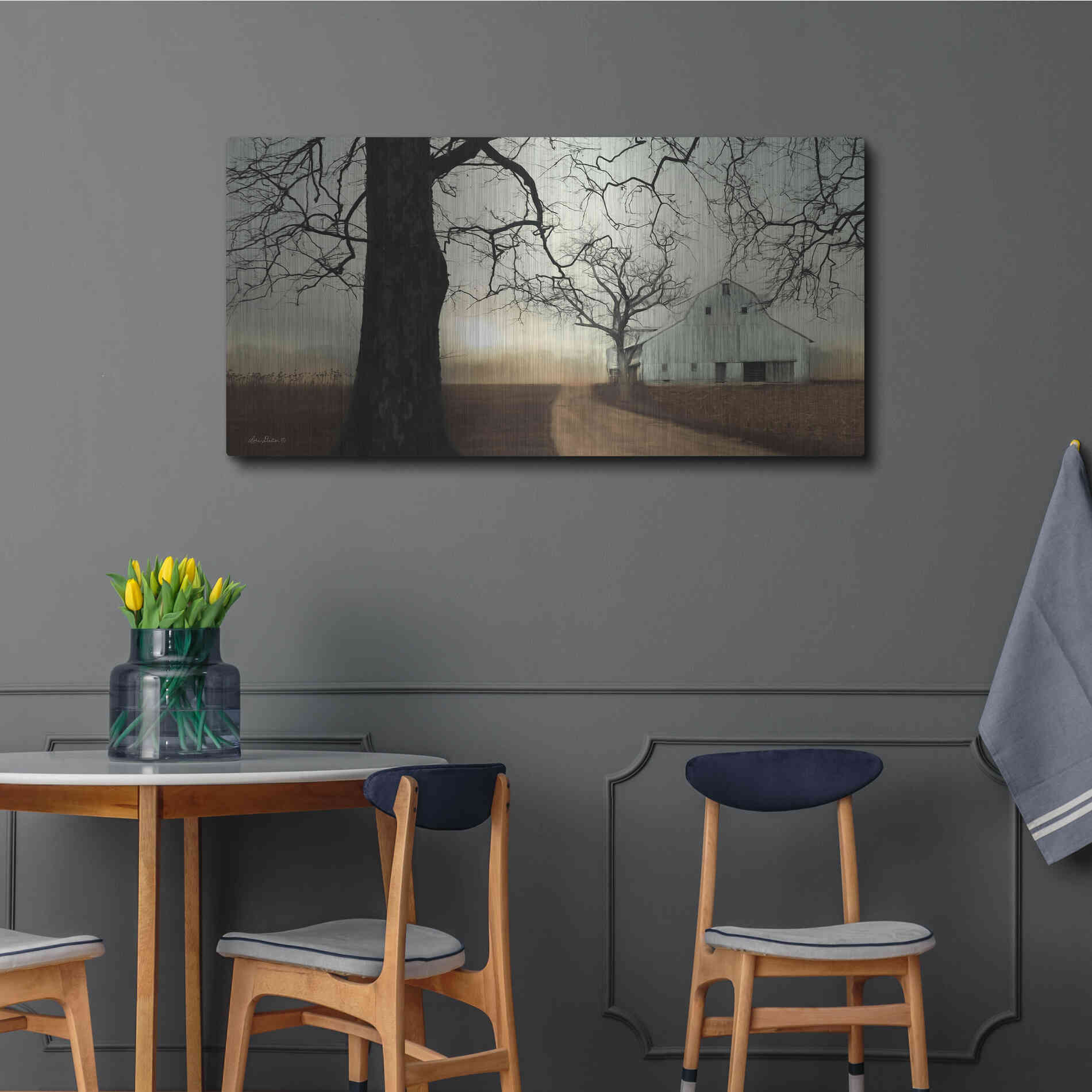 Luxe Metal Art 'Millersburg Sunrise' by Lori Deiter, Metal Wall Art,48x24