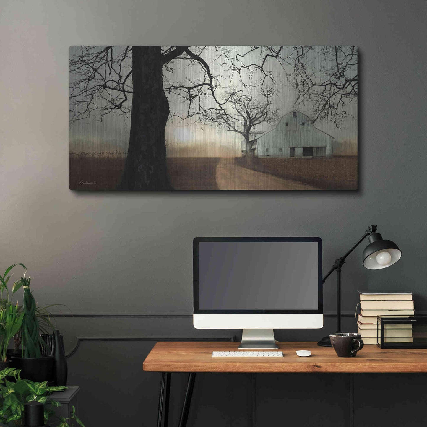 Luxe Metal Art 'Millersburg Sunrise' by Lori Deiter, Metal Wall Art,48x24