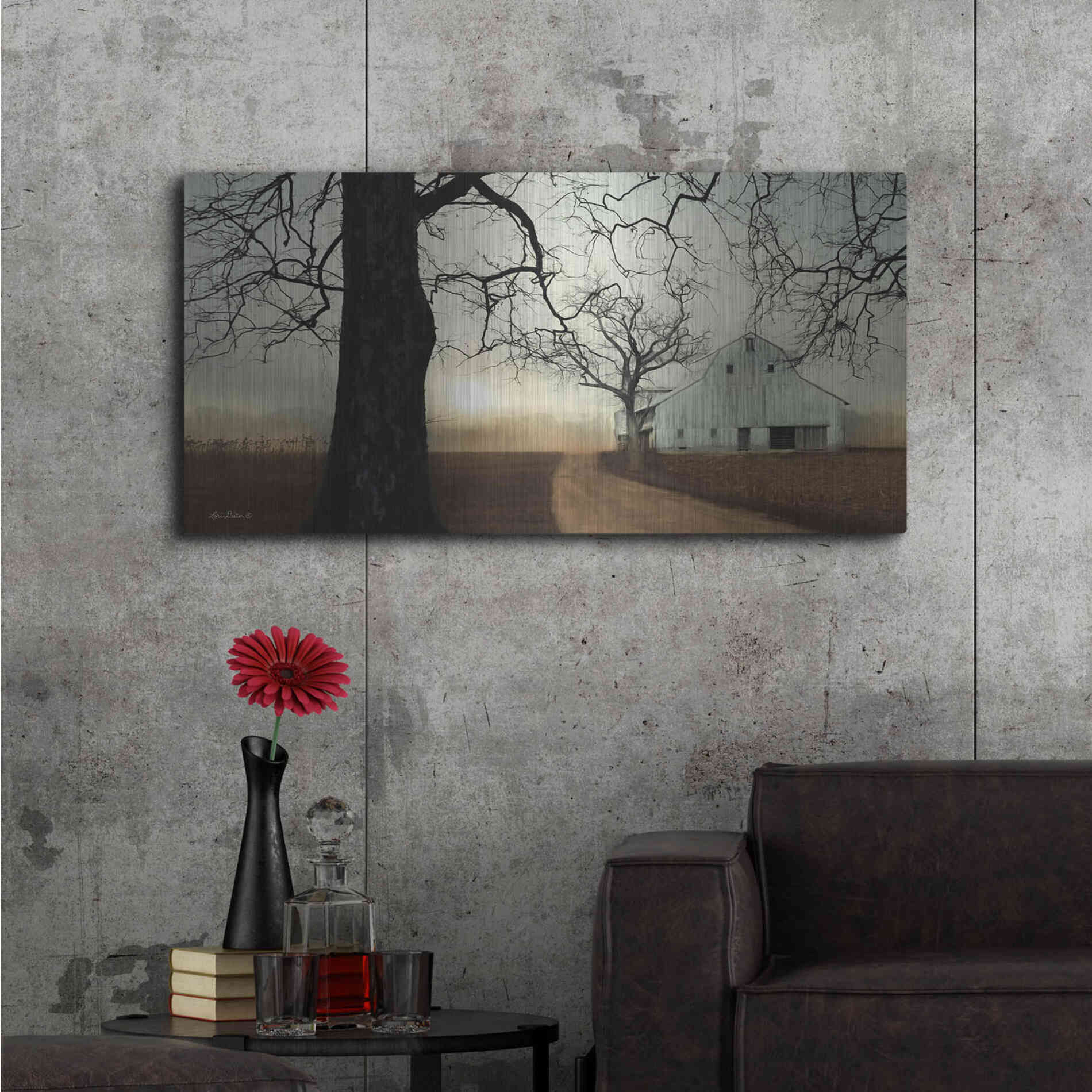 Luxe Metal Art 'Millersburg Sunrise' by Lori Deiter, Metal Wall Art,48x24