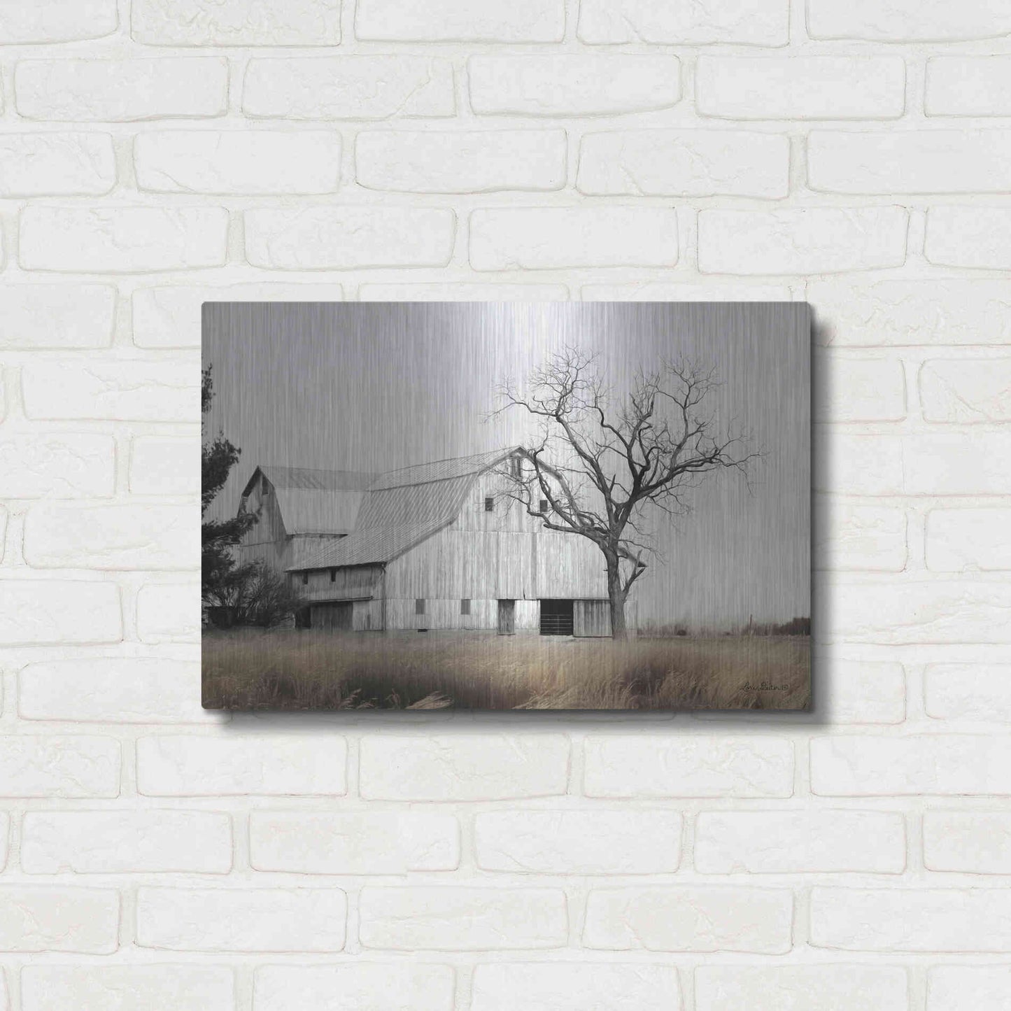 Luxe Metal Art 'Ohio Fields I' by Lori Deiter, Metal Wall Art,24x16