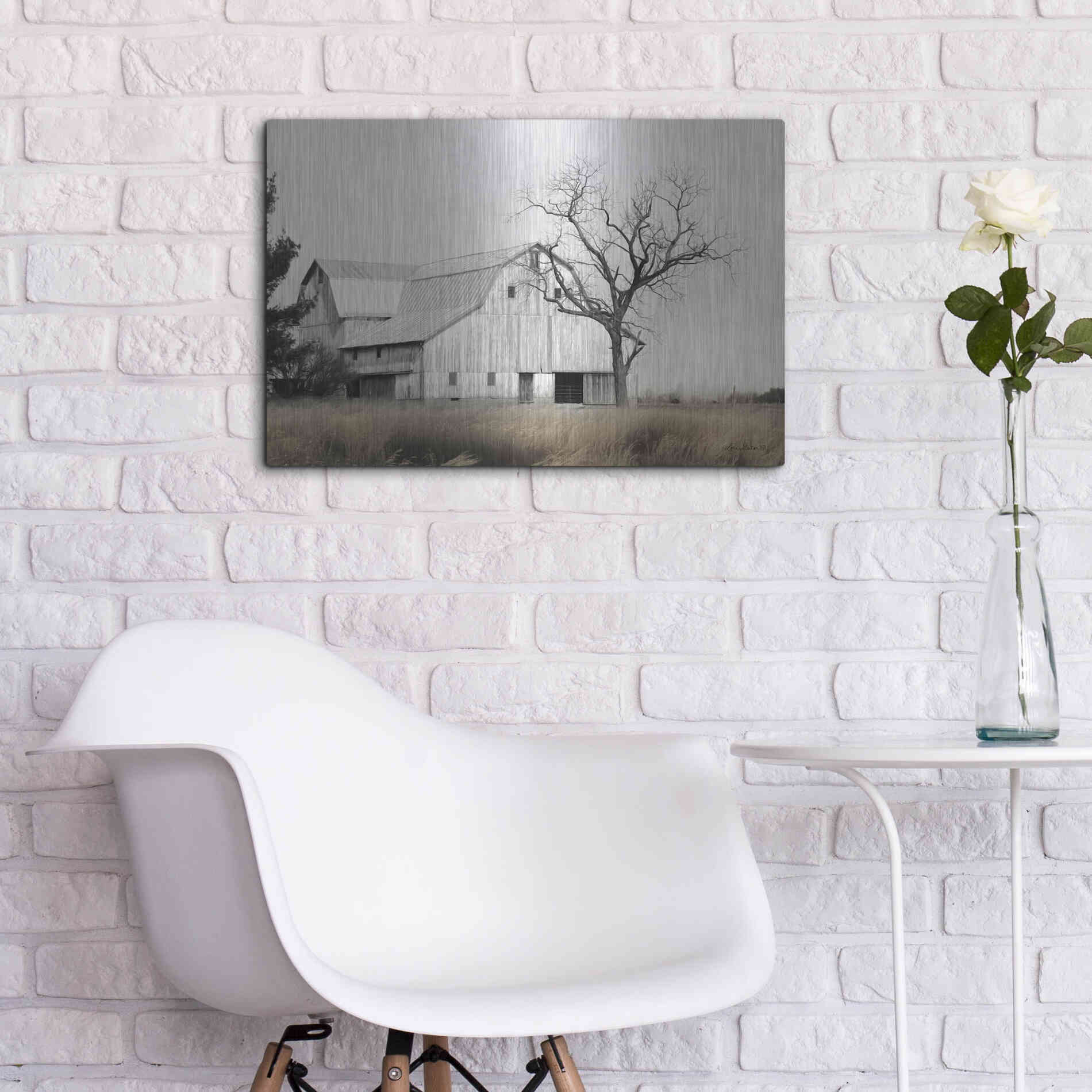 Luxe Metal Art 'Ohio Fields I' by Lori Deiter, Metal Wall Art,24x16