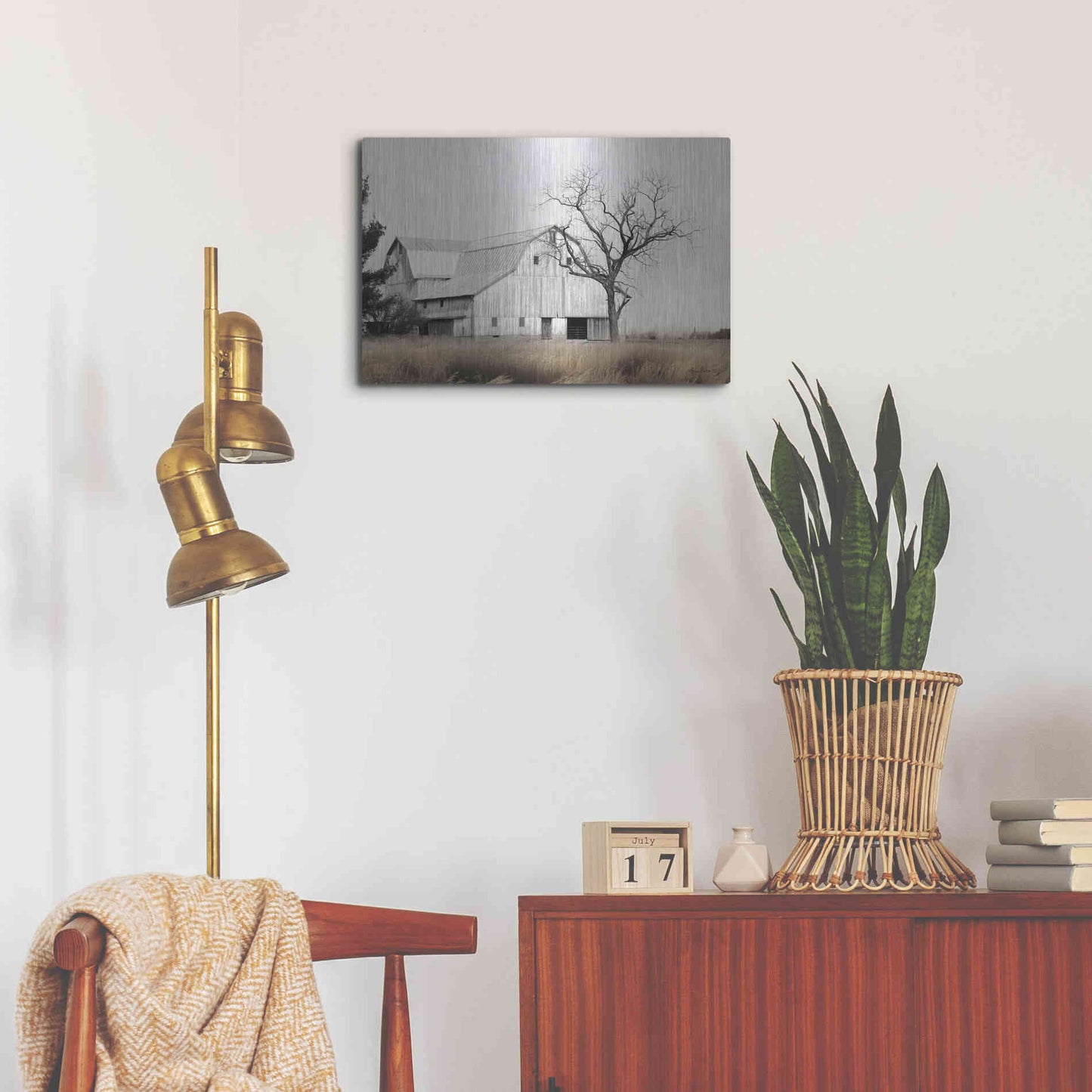 Luxe Metal Art 'Ohio Fields I' by Lori Deiter, Metal Wall Art,24x16