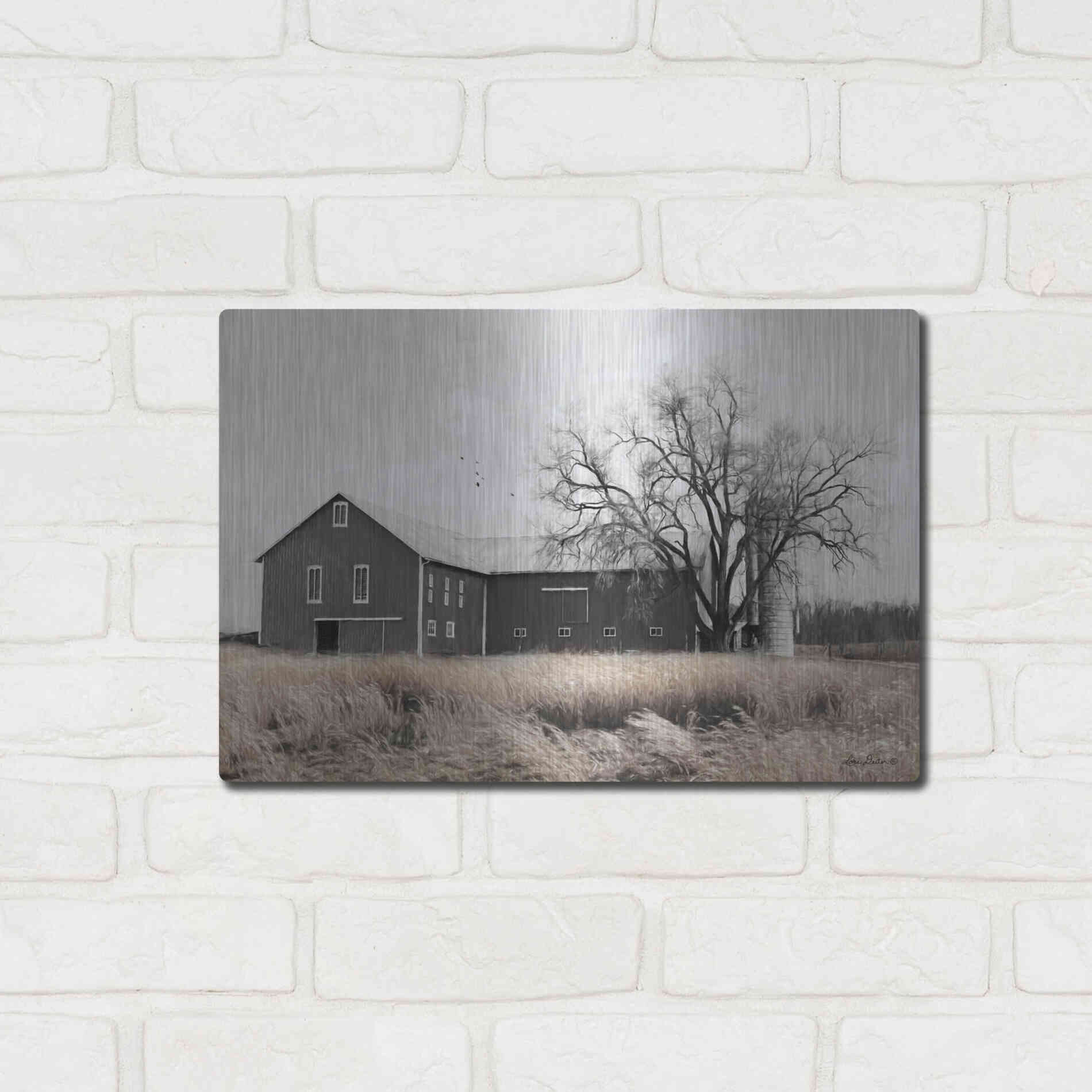 Luxe Metal Art 'Ohio Fields II' by Lori Deiter, Metal Wall Art,16x12