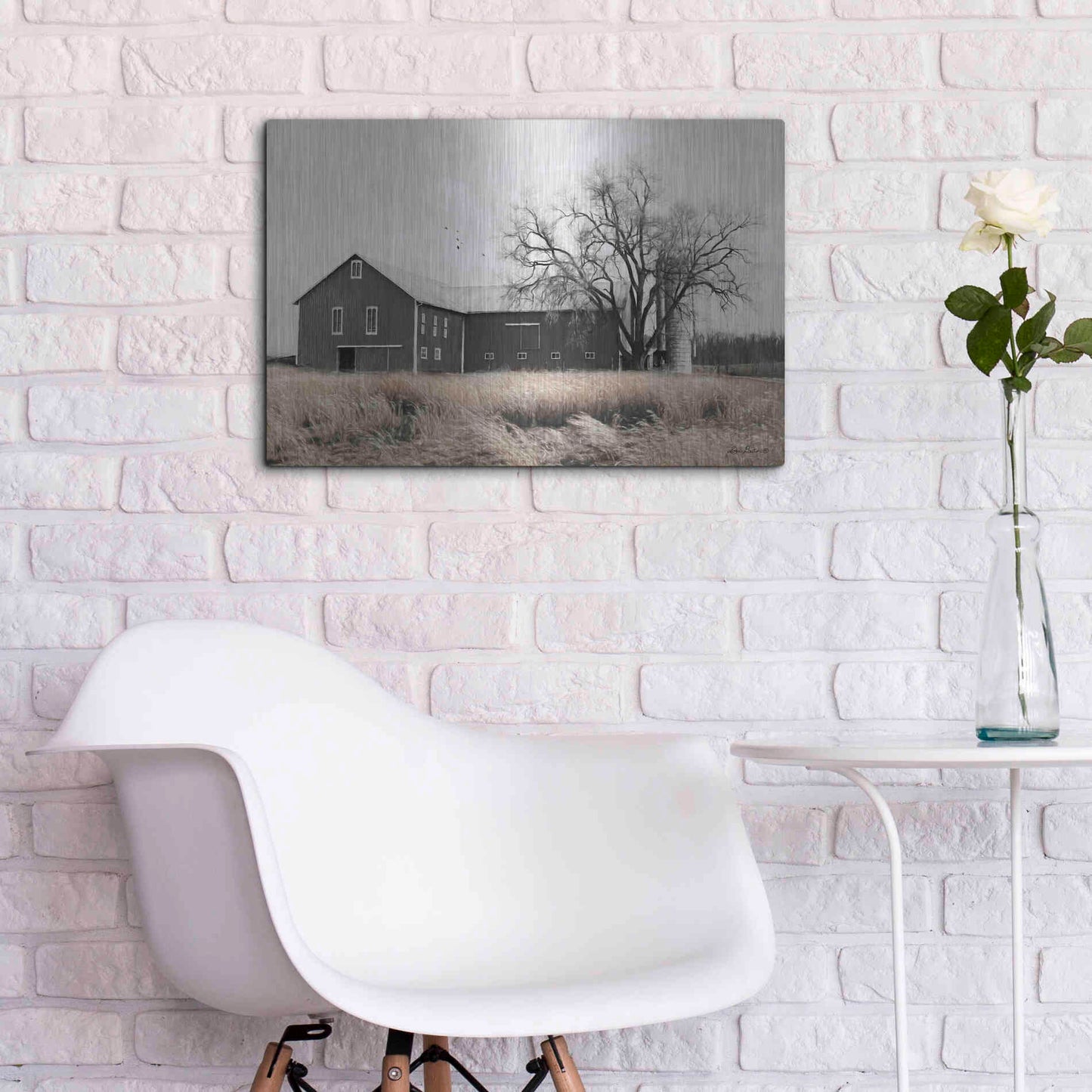 Luxe Metal Art 'Ohio Fields II' by Lori Deiter, Metal Wall Art,24x16