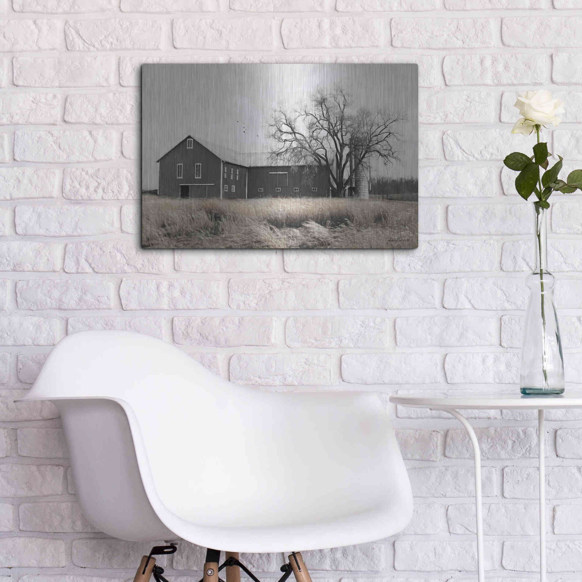 Luxe Metal Art 'Ohio Fields II' by Lori Deiter, Metal Wall Art,24x16