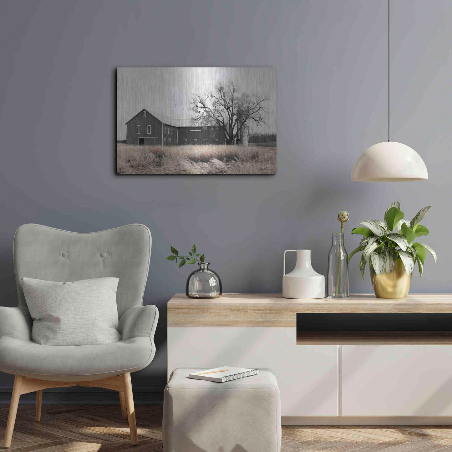 Luxe Metal Art 'Ohio Fields II' by Lori Deiter, Metal Wall Art,24x16