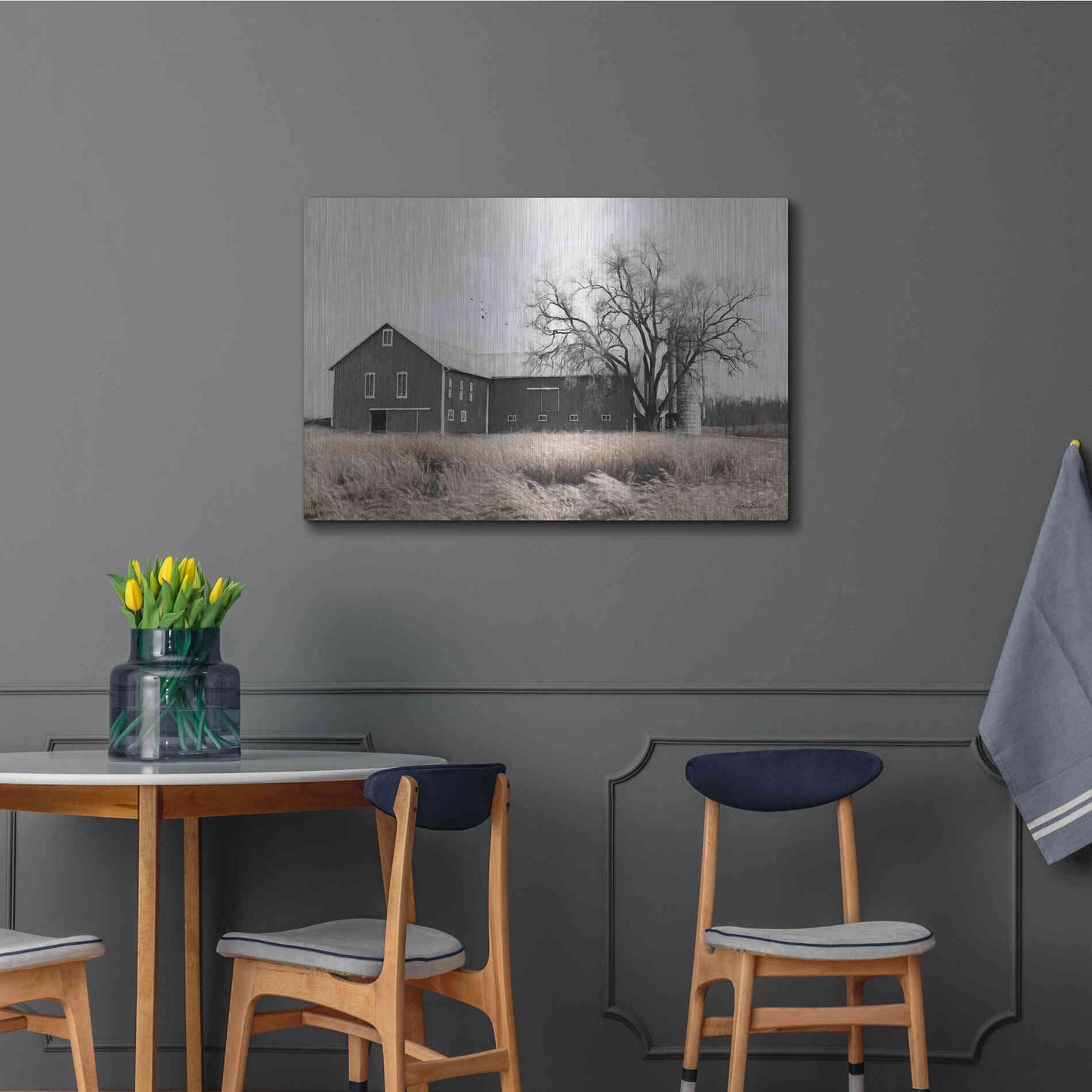 Luxe Metal Art 'Ohio Fields II' by Lori Deiter, Metal Wall Art,36x24