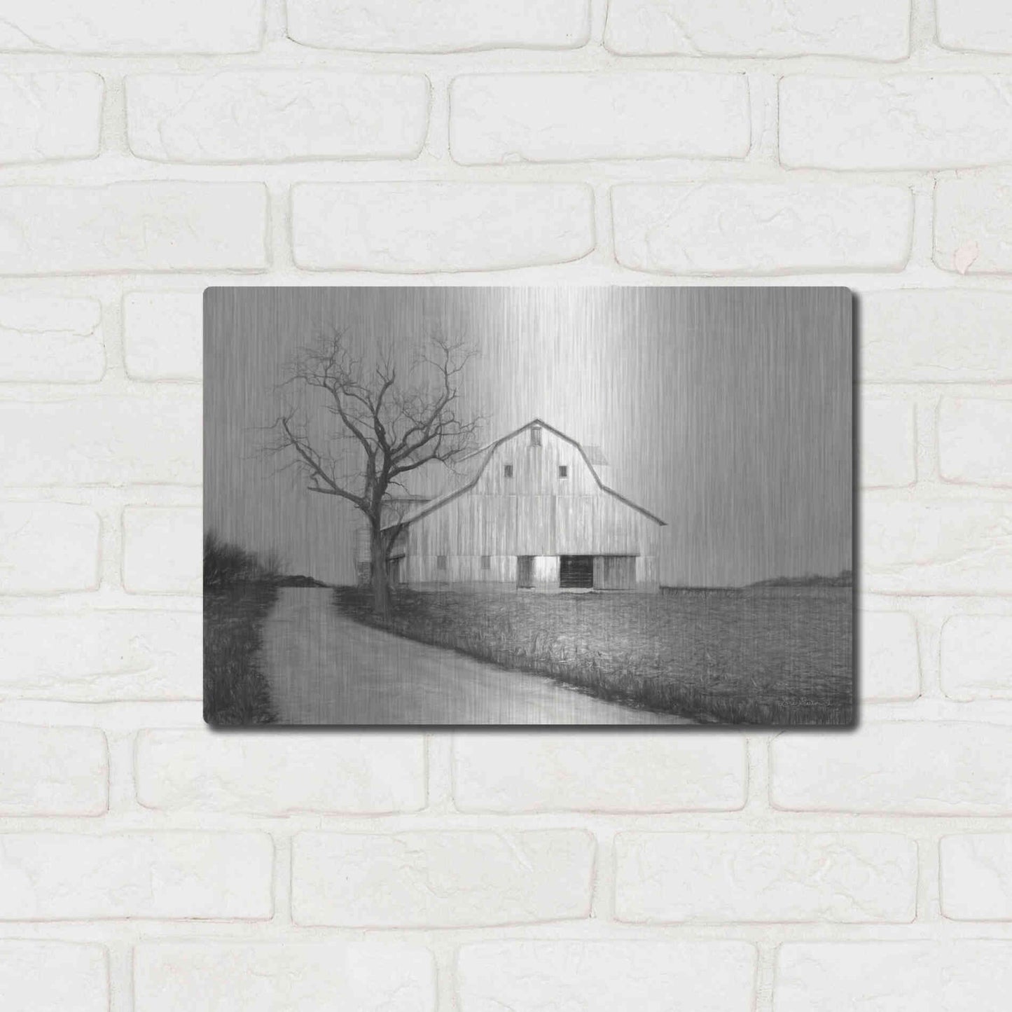 Luxe Metal Art 'Ohio Fields III' by Lori Deiter, Metal Wall Art,16x12