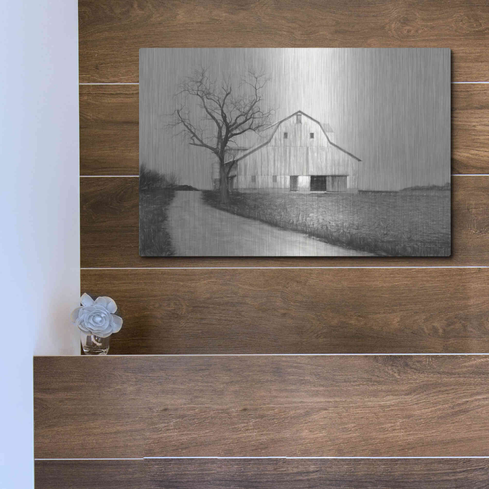 Luxe Metal Art 'Ohio Fields III' by Lori Deiter, Metal Wall Art,16x12