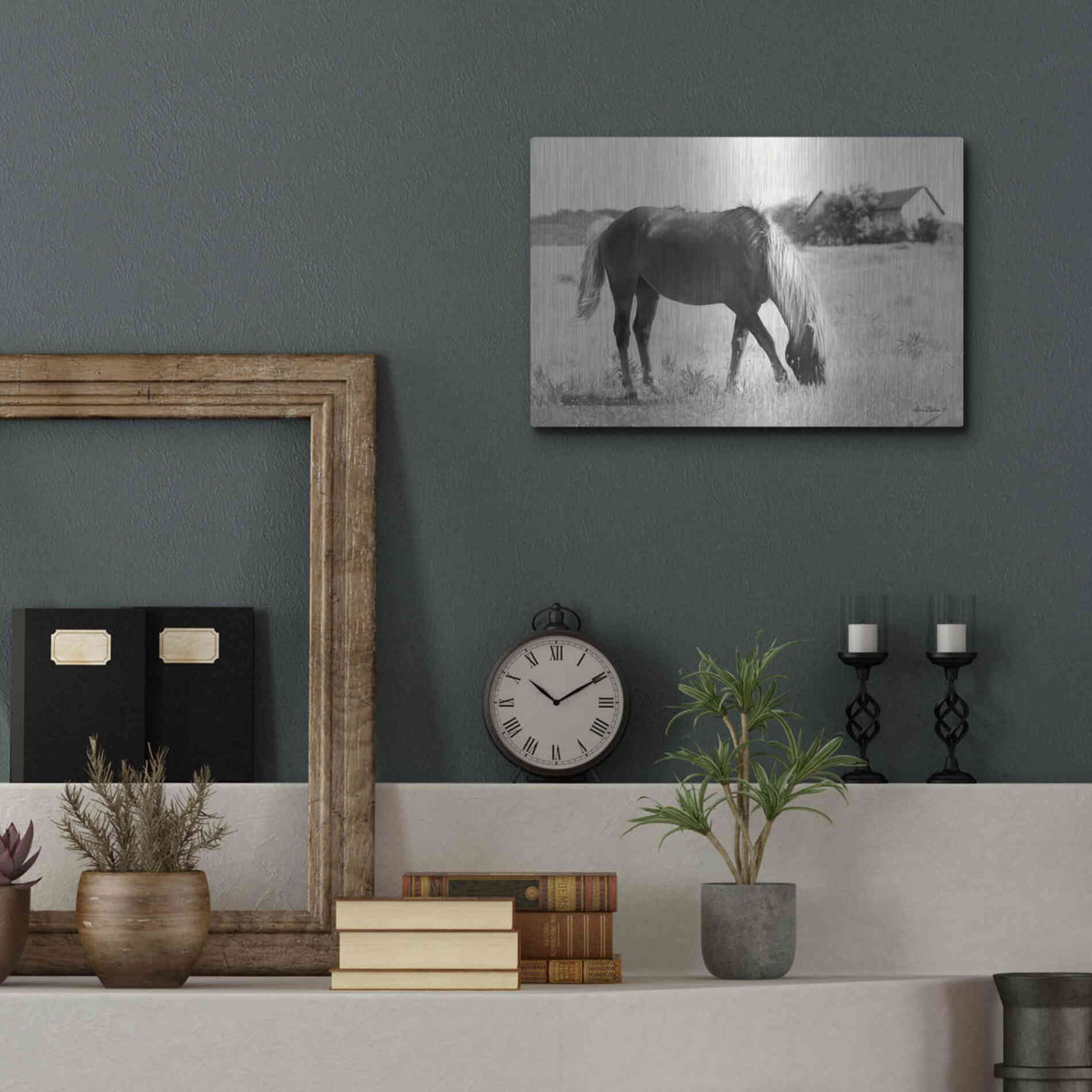 Luxe Metal Art 'Summer Grazing' by Lori Deiter, Metal Wall Art,16x12