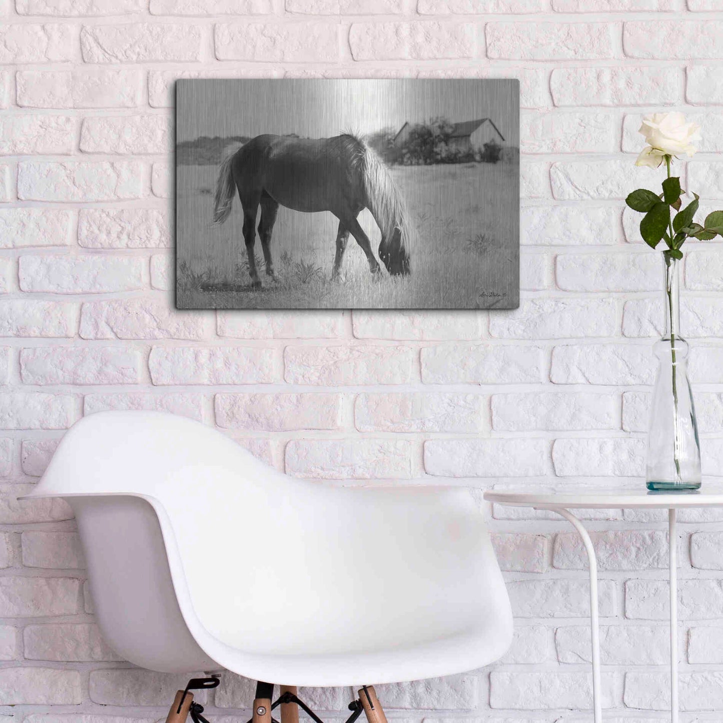 Luxe Metal Art 'Summer Grazing' by Lori Deiter, Metal Wall Art,24x16