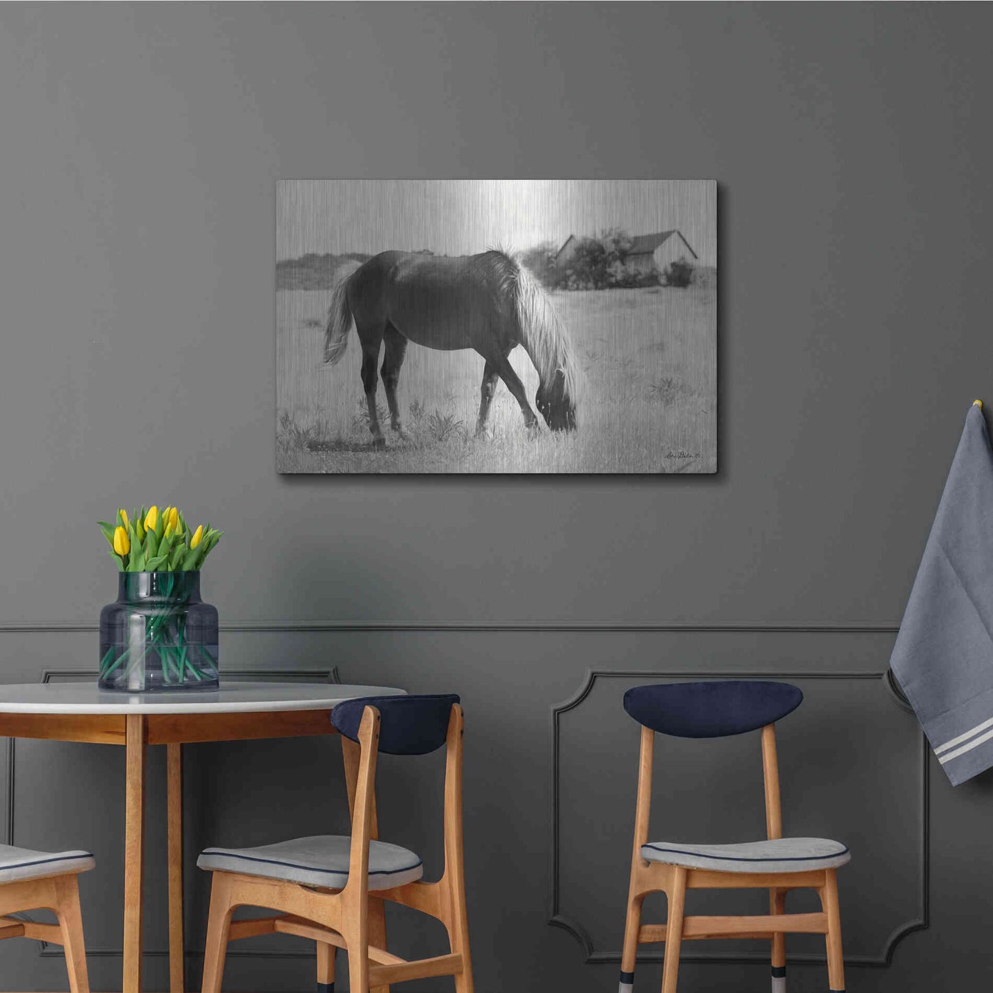 Luxe Metal Art 'Summer Grazing' by Lori Deiter, Metal Wall Art,36x24