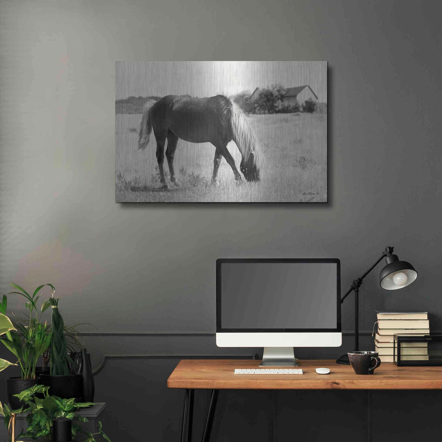 Luxe Metal Art 'Summer Grazing' by Lori Deiter, Metal Wall Art,36x24