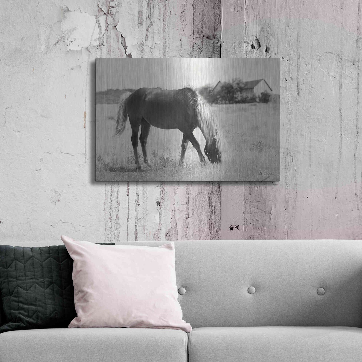 Luxe Metal Art 'Summer Grazing' by Lori Deiter, Metal Wall Art,36x24