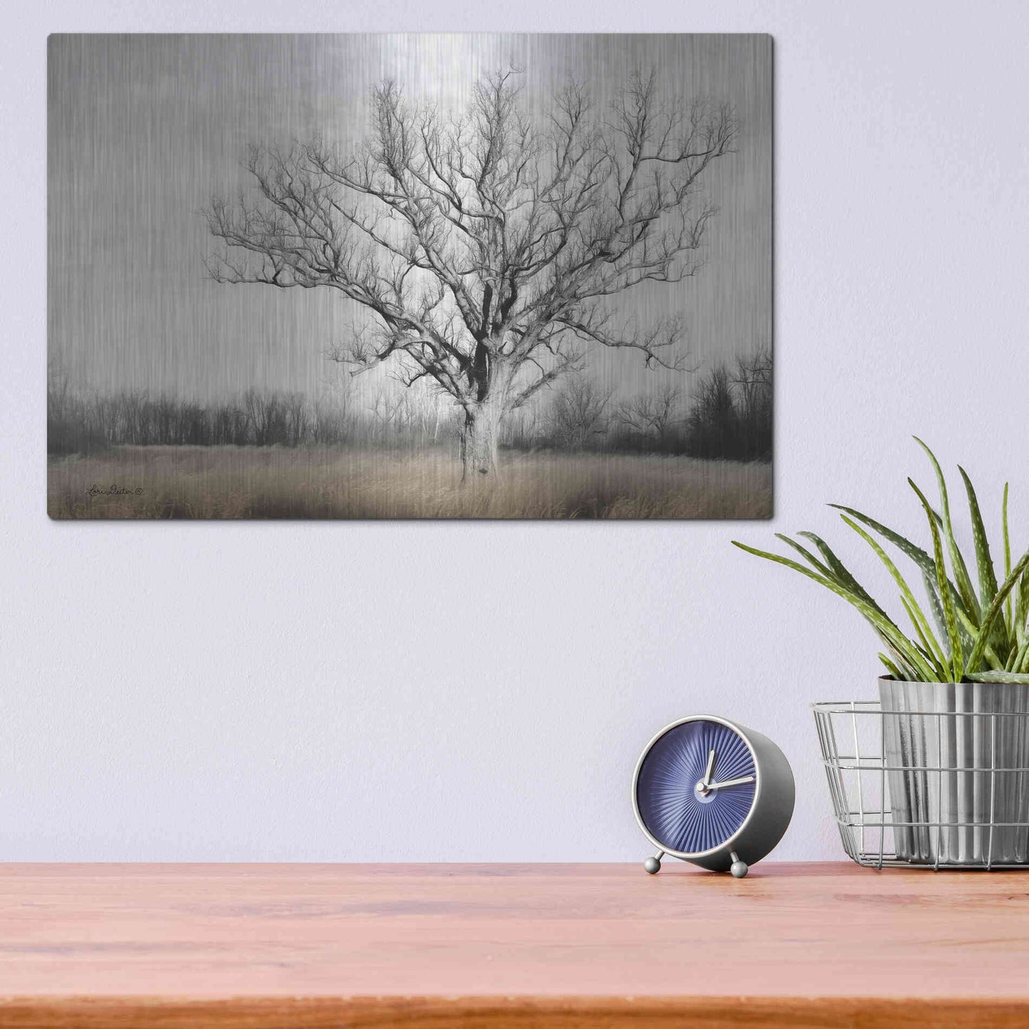 Luxe Metal Art 'Earth & Sky' by Lori Deiter, Metal Wall Art,16x12