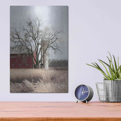 Luxe Metal Art 'Painted Silo' by Lori Deiter, Metal Wall Art,12x16