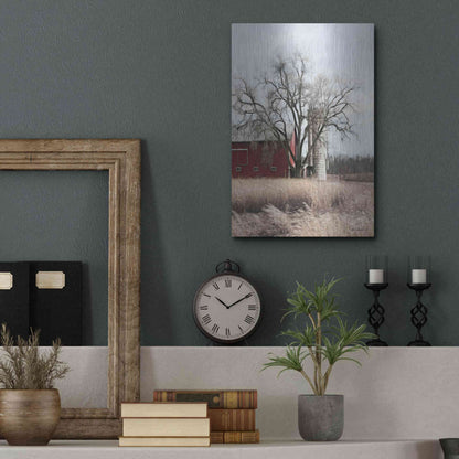 Luxe Metal Art 'Painted Silo' by Lori Deiter, Metal Wall Art,12x16