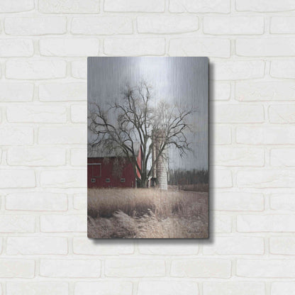 Luxe Metal Art 'Painted Silo' by Lori Deiter, Metal Wall Art,16x24