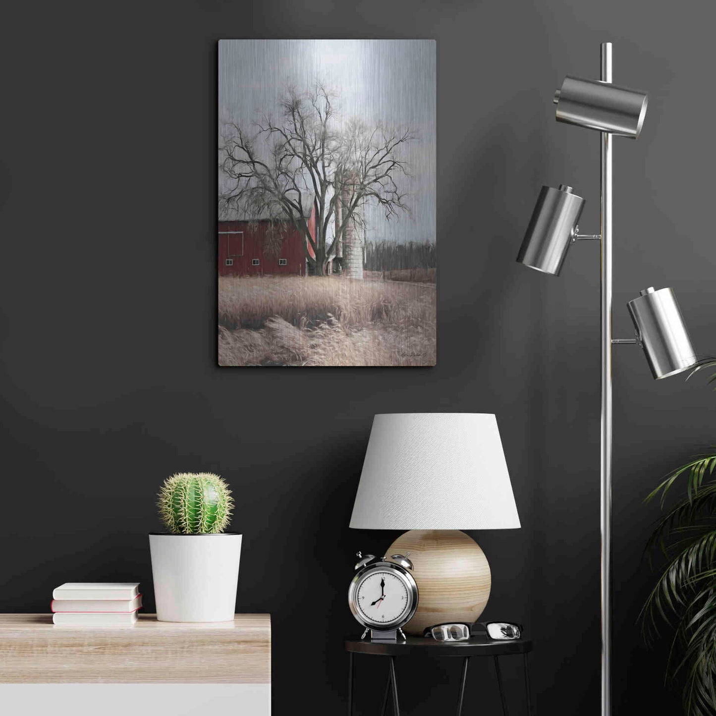 Luxe Metal Art 'Painted Silo' by Lori Deiter, Metal Wall Art,16x24