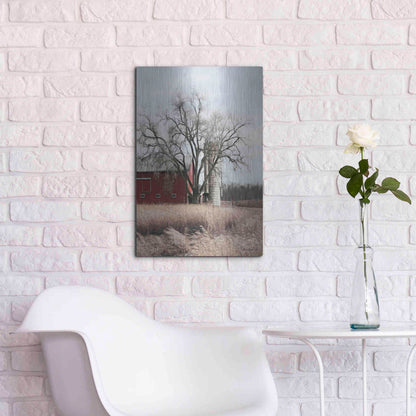 Luxe Metal Art 'Painted Silo' by Lori Deiter, Metal Wall Art,16x24