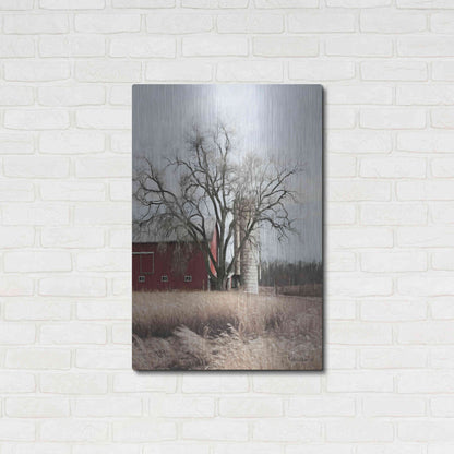 Luxe Metal Art 'Painted Silo' by Lori Deiter, Metal Wall Art,24x36