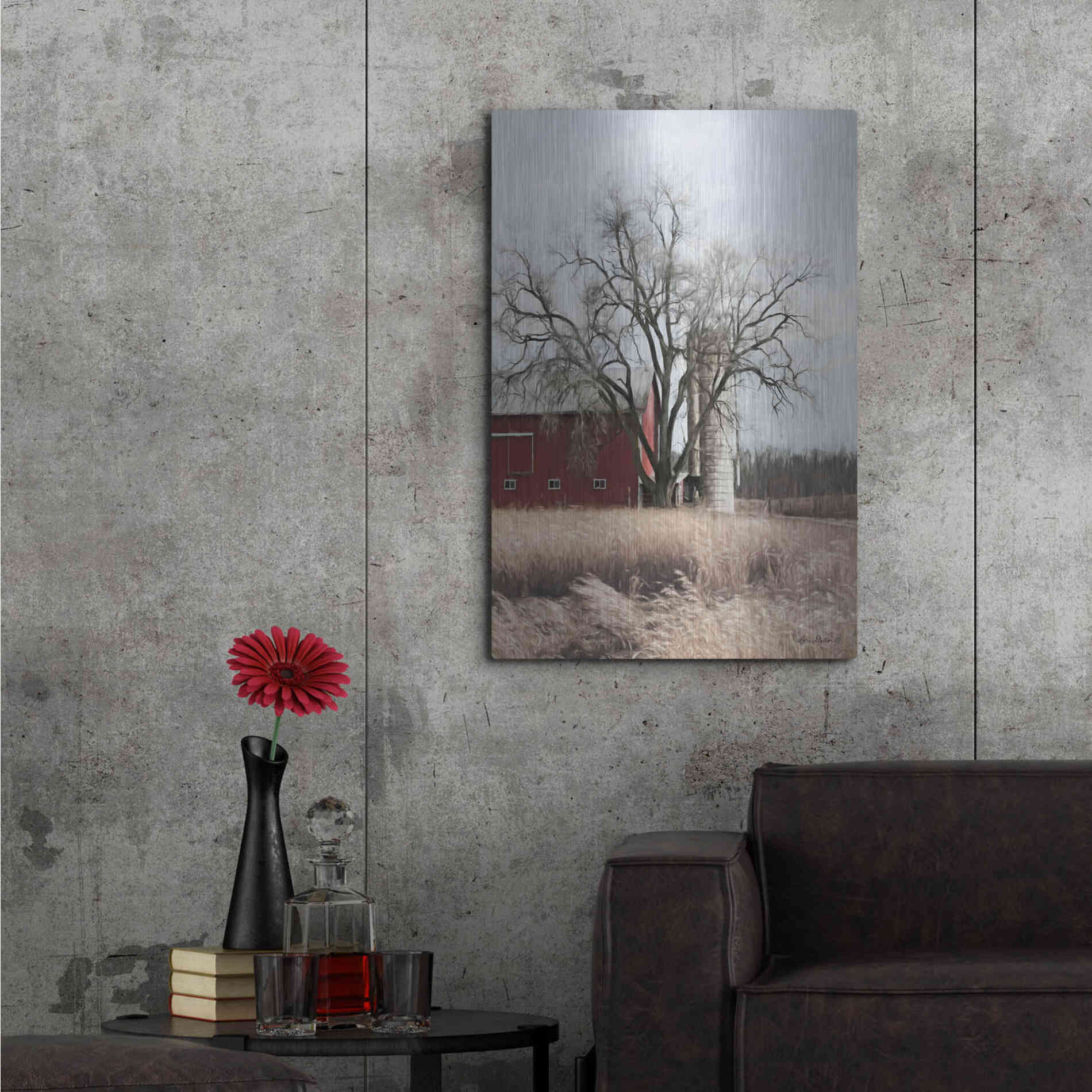Luxe Metal Art 'Painted Silo' by Lori Deiter, Metal Wall Art,24x36